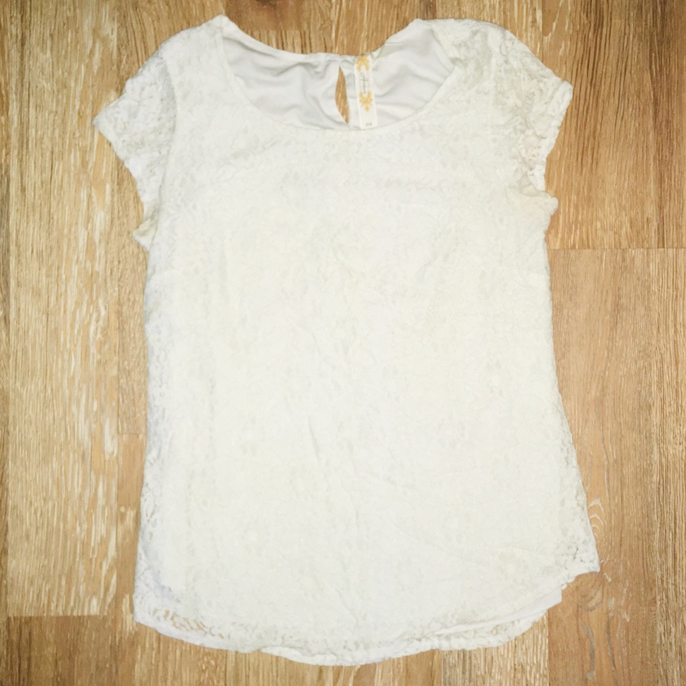 White Lace T Shirt